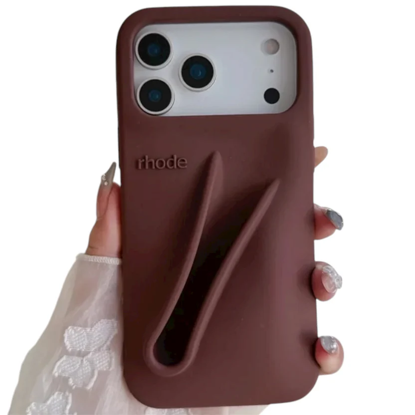 Rhode With Lip Gloss Kit Silicon Phone Case for iPhone - Espresso