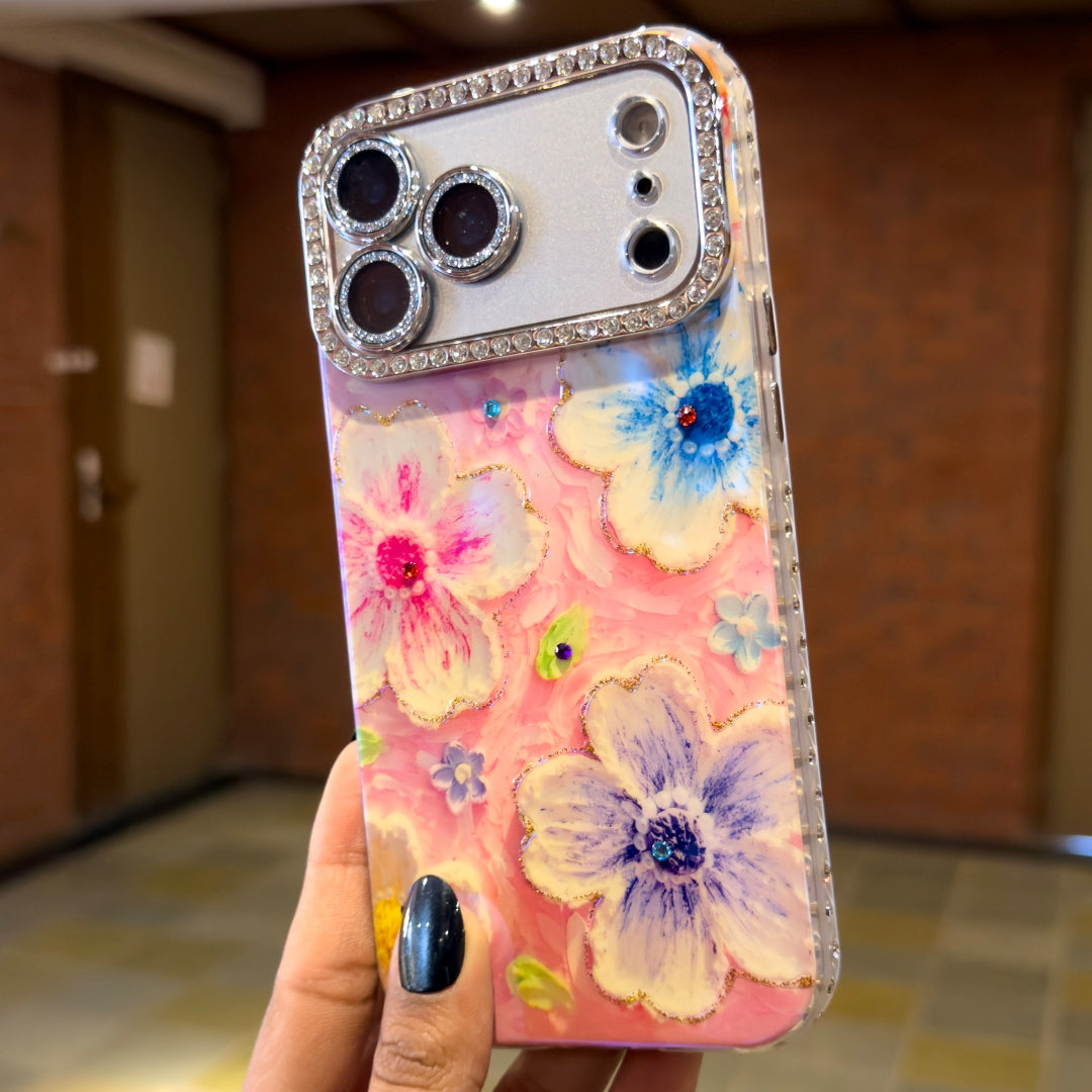 Crystal Floral Glow Case For iPhone