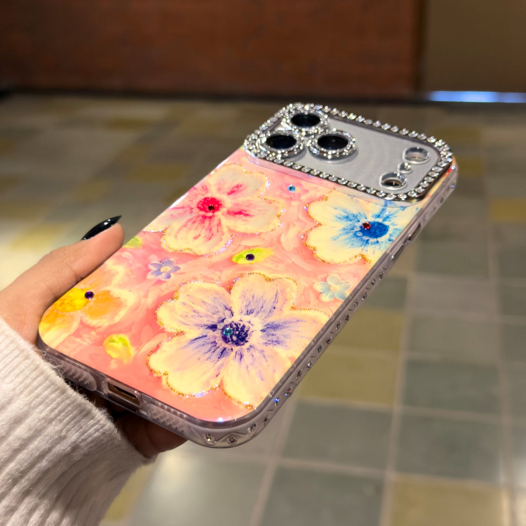Crystal Floral Glow Case For iPhone