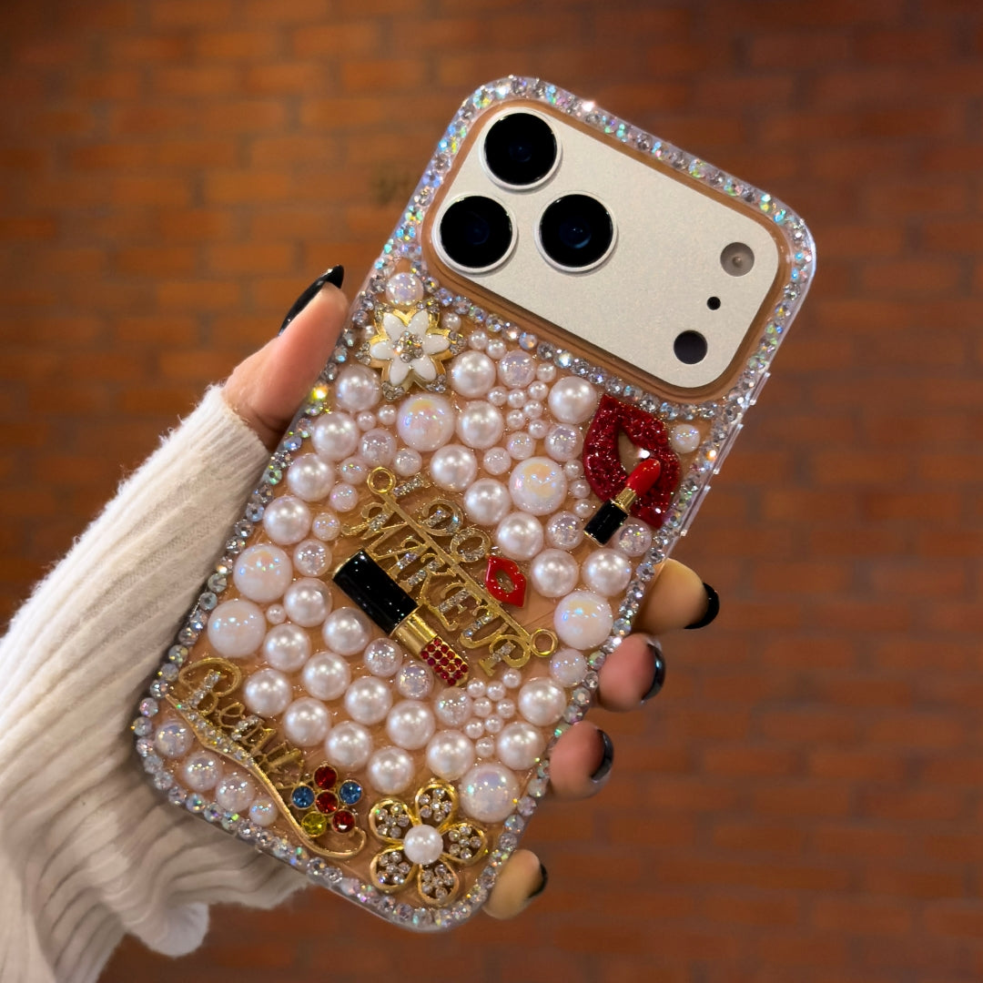 Diamond pearl designer case for iphone