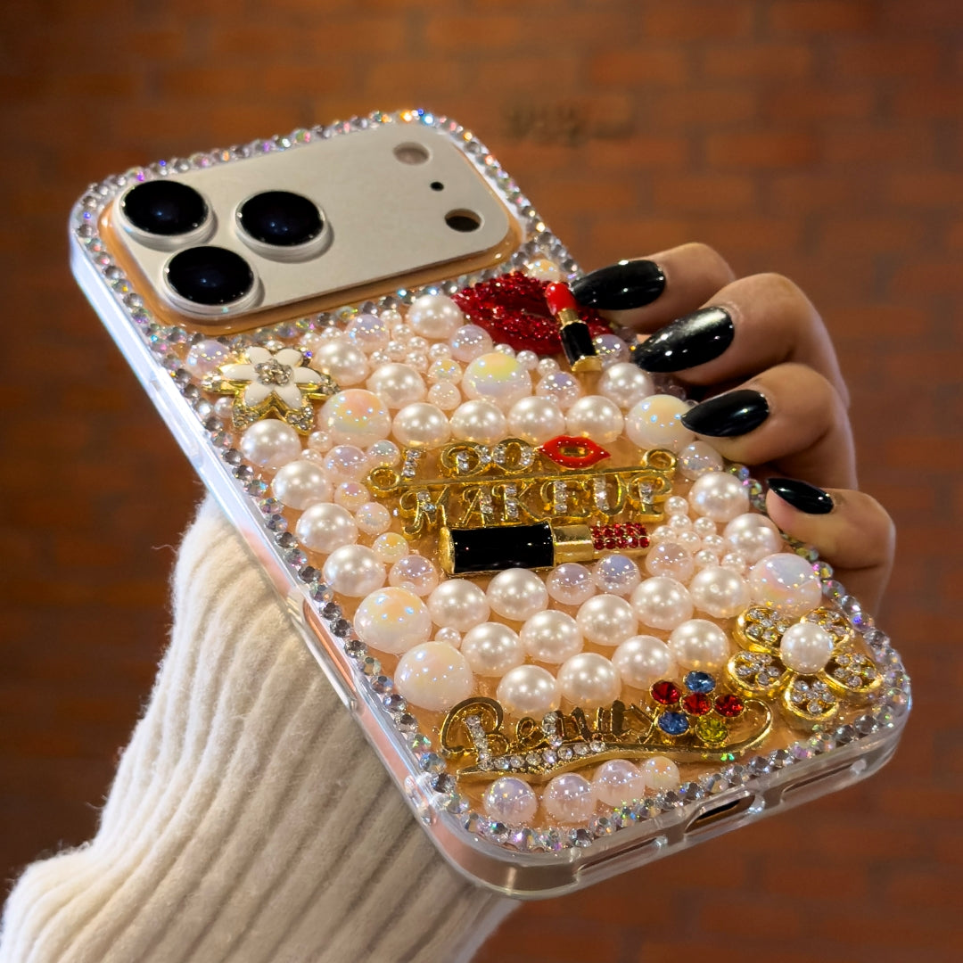 Diamond pearl designer case for iphone