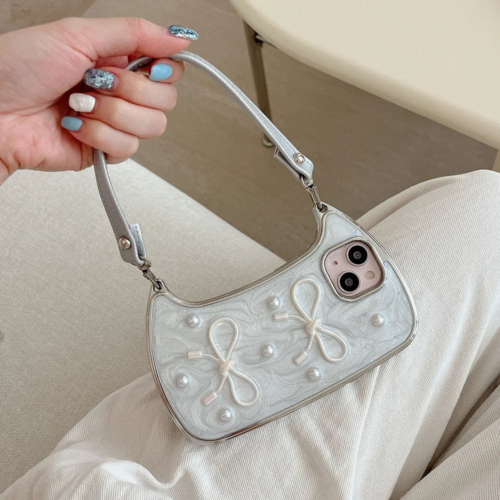 Pearl Bow Mini Bag Phone Case