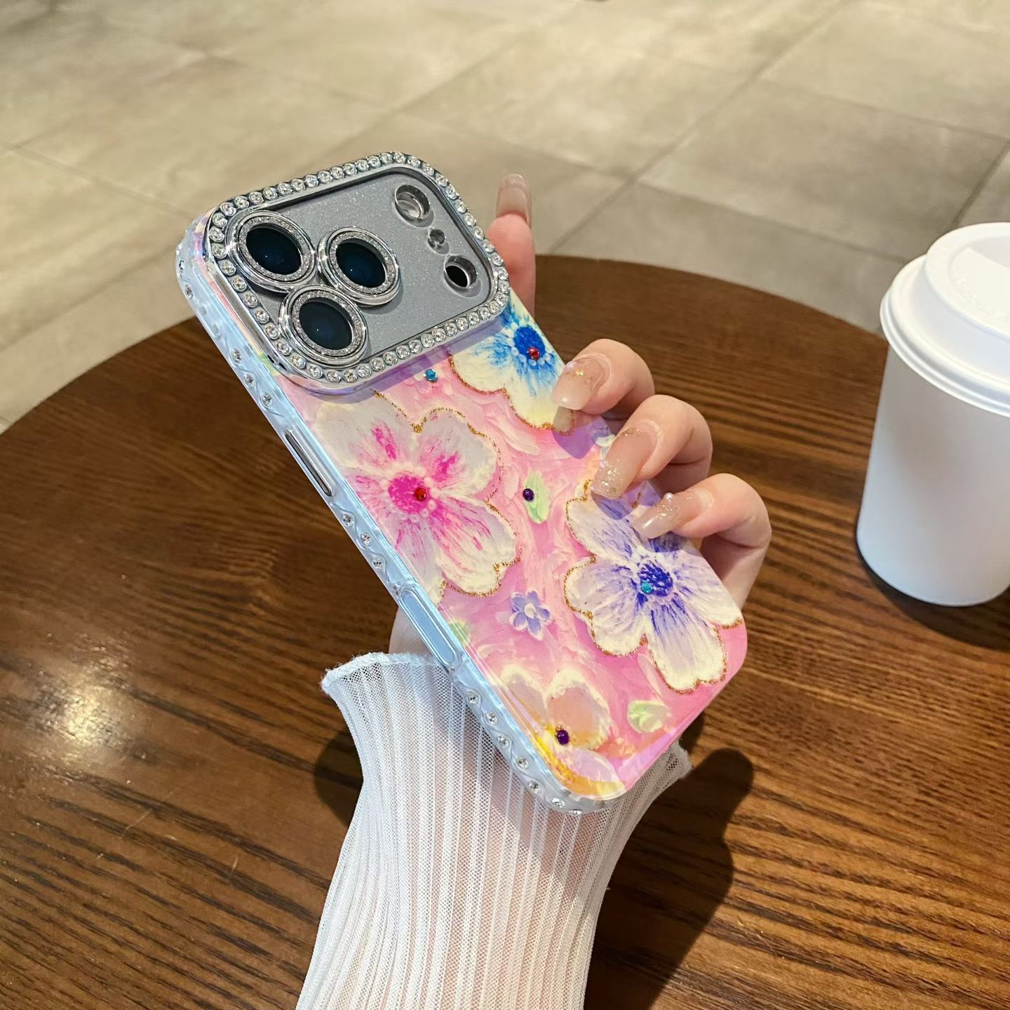 Crystal Floral Glow Case For iPhone