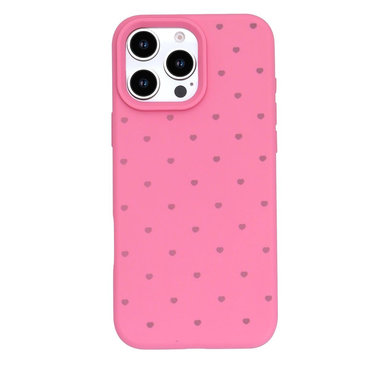 Cute heart print silicone case cover for iphone