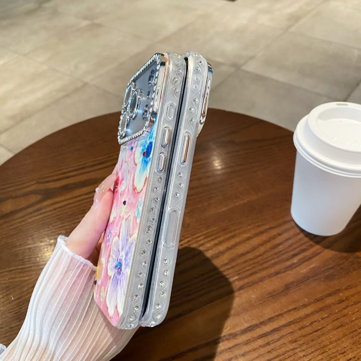 Crystal Floral Glow Case For iPhone