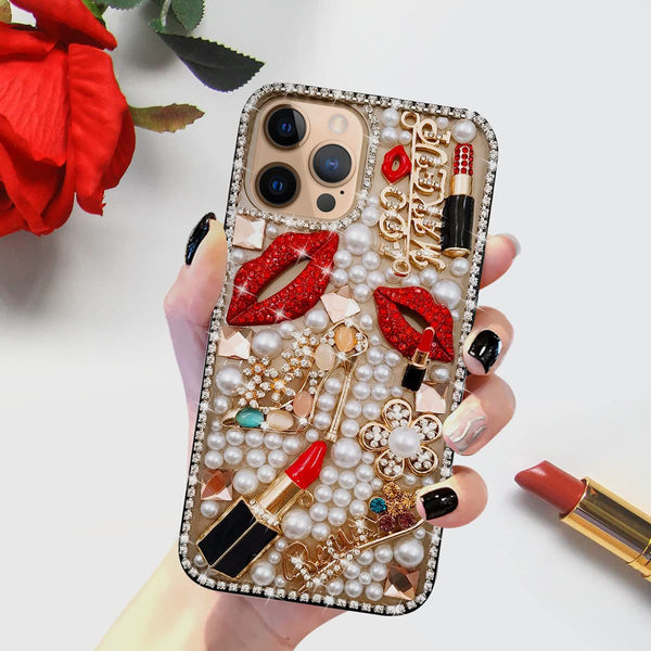 Diamond pearl designer case for iphone