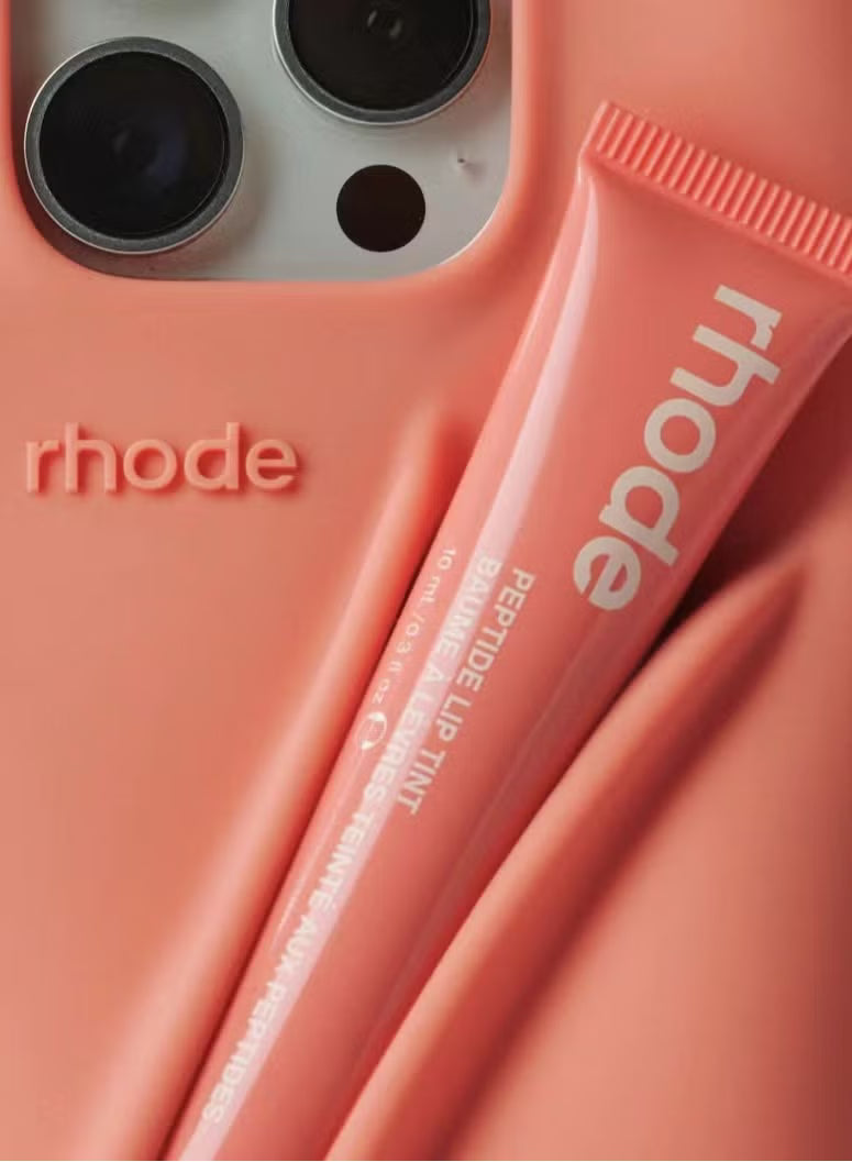 Rhode With Lip Gloss Kit Silicon Phone Case for iPhone - Orange