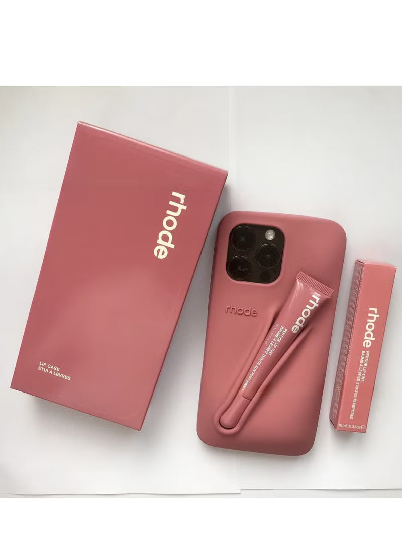 Rhode With Lip Gloss Kit Silicon Phone Case for iPhone - Orange