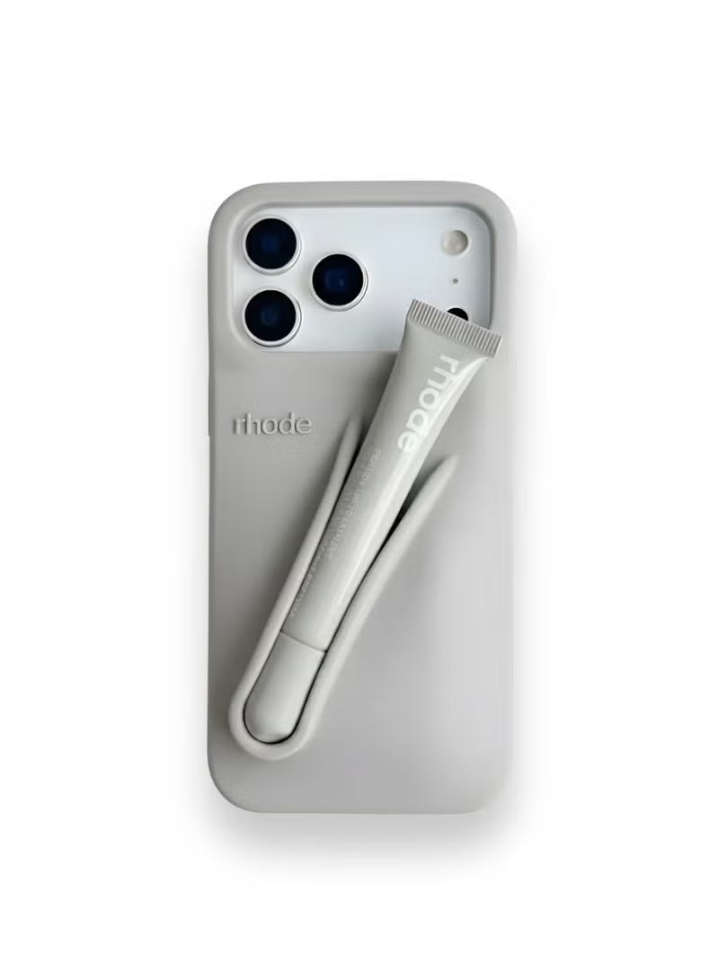 Rhode With Lip Gloss Kit Silicon Phone Case for iPhone - Grey