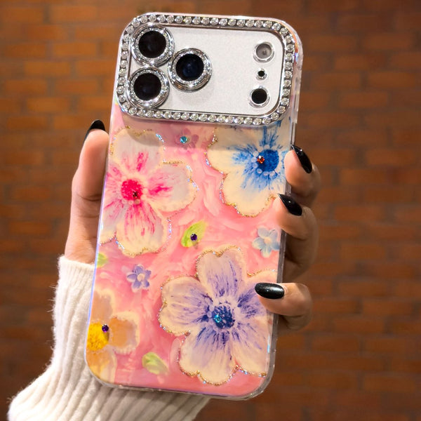 Crystal Floral Glow Case For iPhone