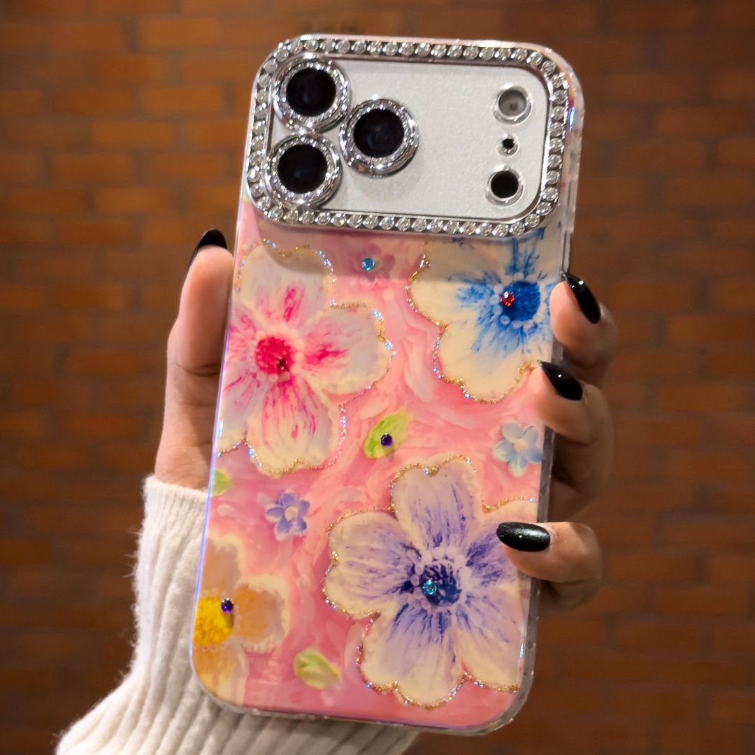 Crystal Floral Glow Case For iPhone