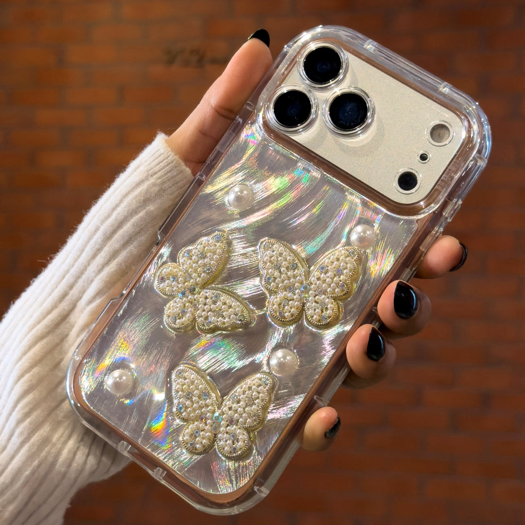Butterfly Pearl Luxury Case For i Phone