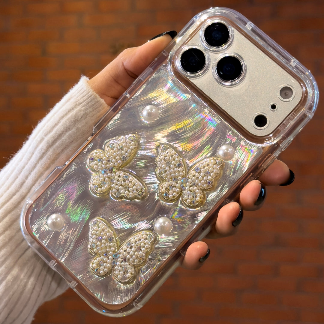 Butterfly Pearl Luxury Case For i Phone