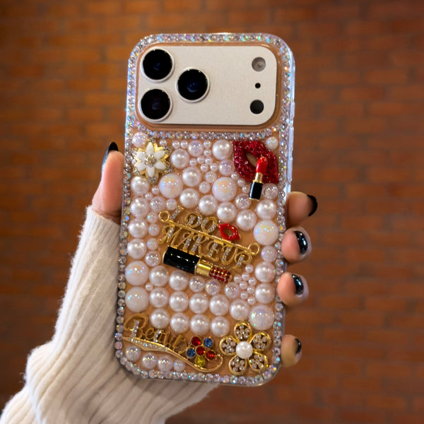 Diamond pearl designer case for iphone