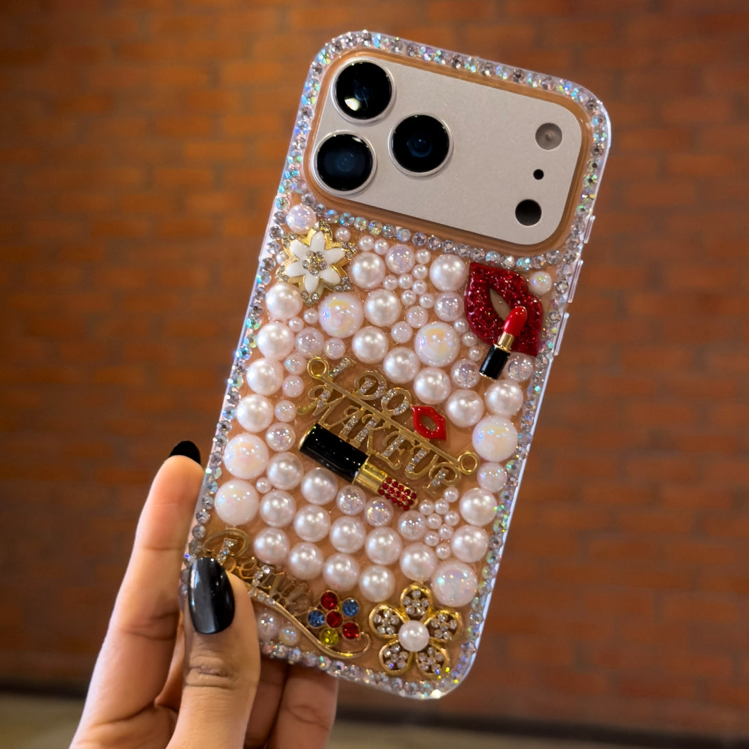 Diamond pearl designer case for iphone