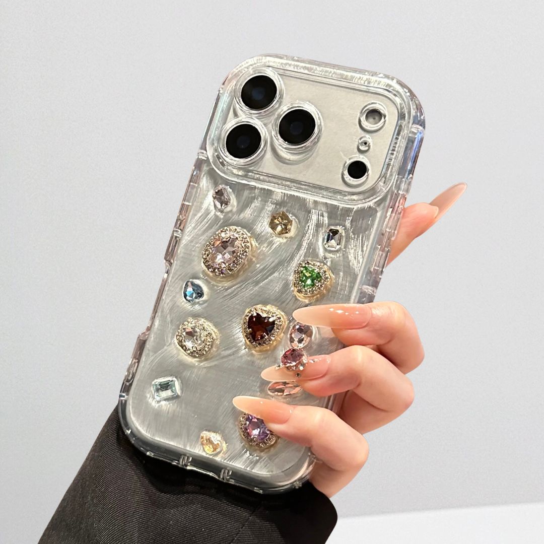Luxury Crystal Gem Transparent Case