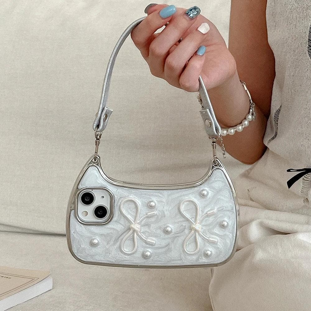 Pearl Bow Mini Bag Phone Case