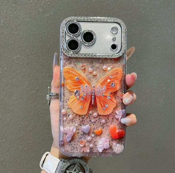 Crystal butterfly sparkle case for iphone