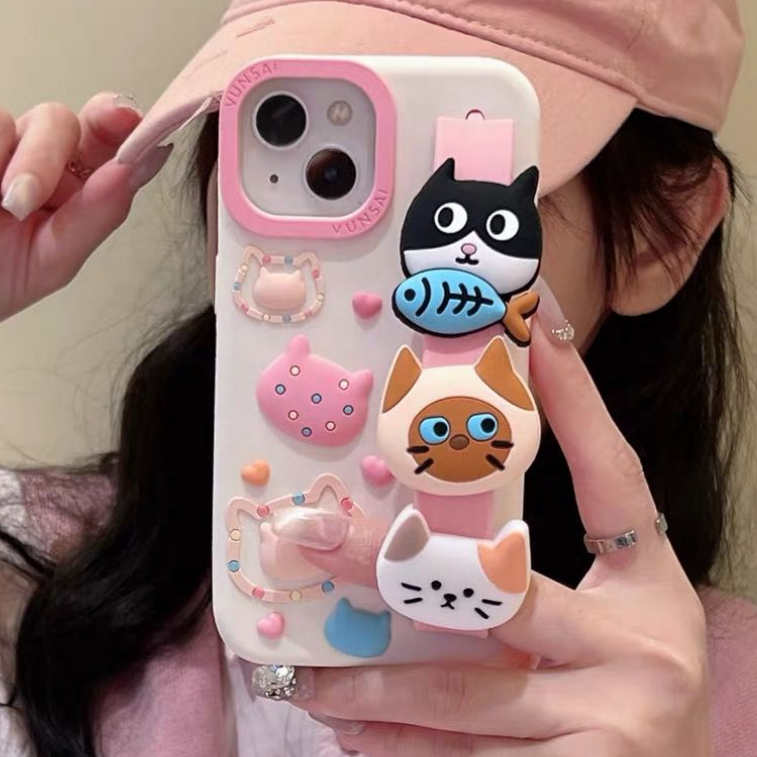 Cute Kitty Fish 3d iPhone Cover